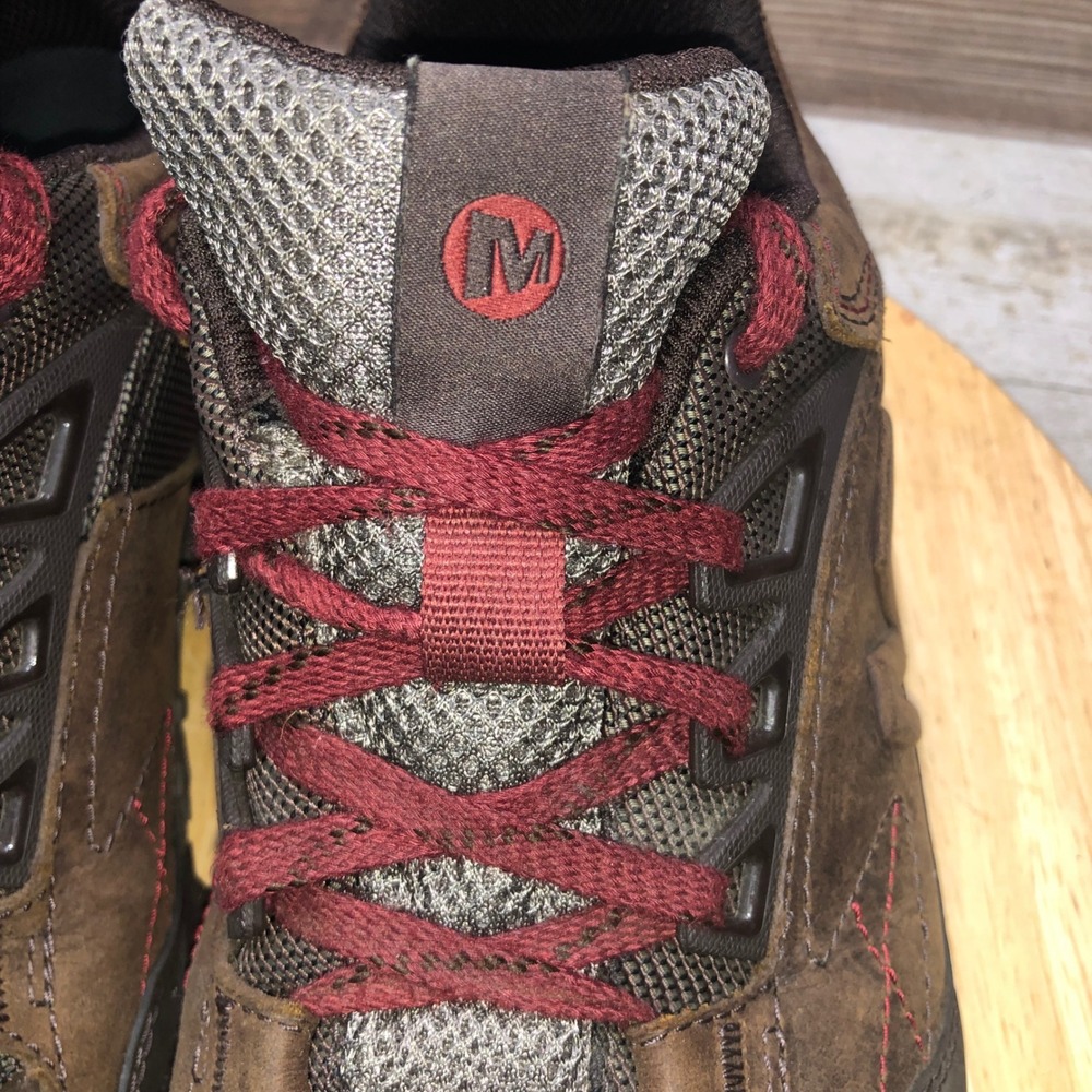 Merrell Annex Trak Low Hiking Shoes Mens 12 US Clay Brown Leather Vibram J91805 - Picture 11 of 16